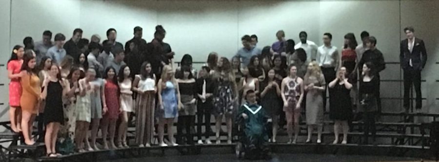 The seniors sing goodbye to their years at East 