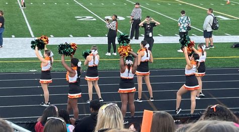 The Plainfield East dance team puts on a perfomance at the Sep. 8th football game against Oswego East High School.