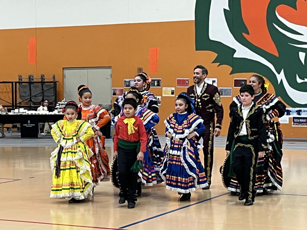 Ballet Folklorico dancers at Plainfield East High Schools Hispanic Heritage Fair on Oct. 14, performing a traditional Mexican dance. 