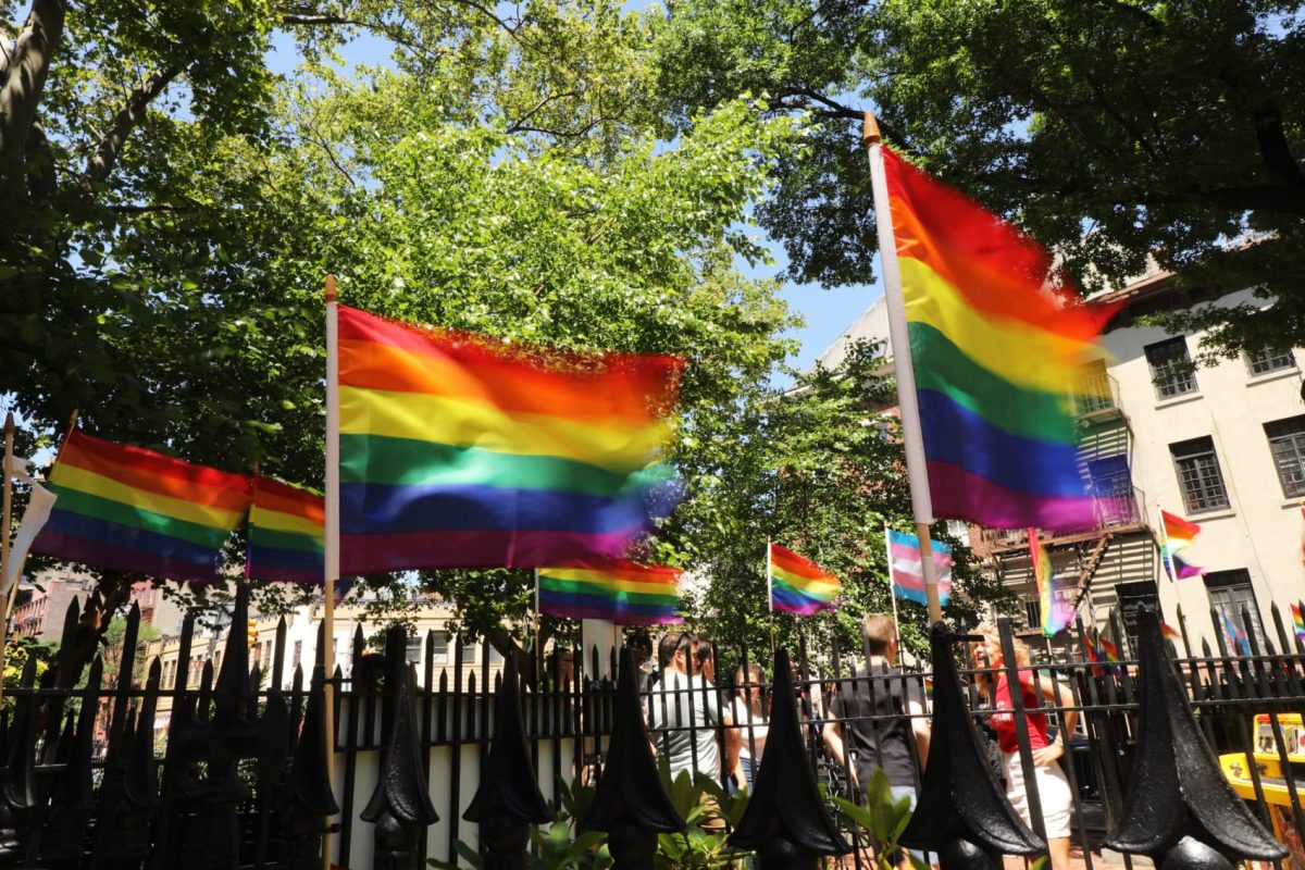 Stonewall+Inn+puts+out+rainbow+flags+marking+the+start+of+Pride+Month.