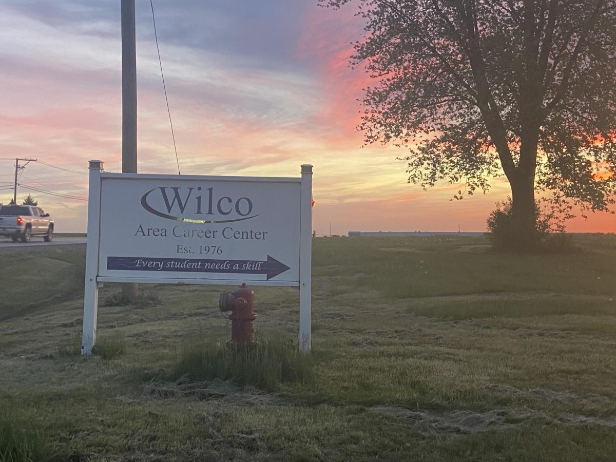 Wilco sign sits on corner of Wilco Drive on a cool spring afternoon on May 1.