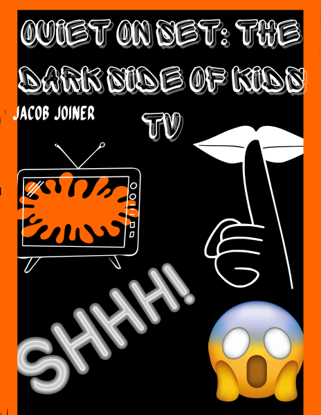 Graphic above depicts Quiet On Set: The Dark Side Of Kids TV, as well as a Nickelodeon logo and emojis.