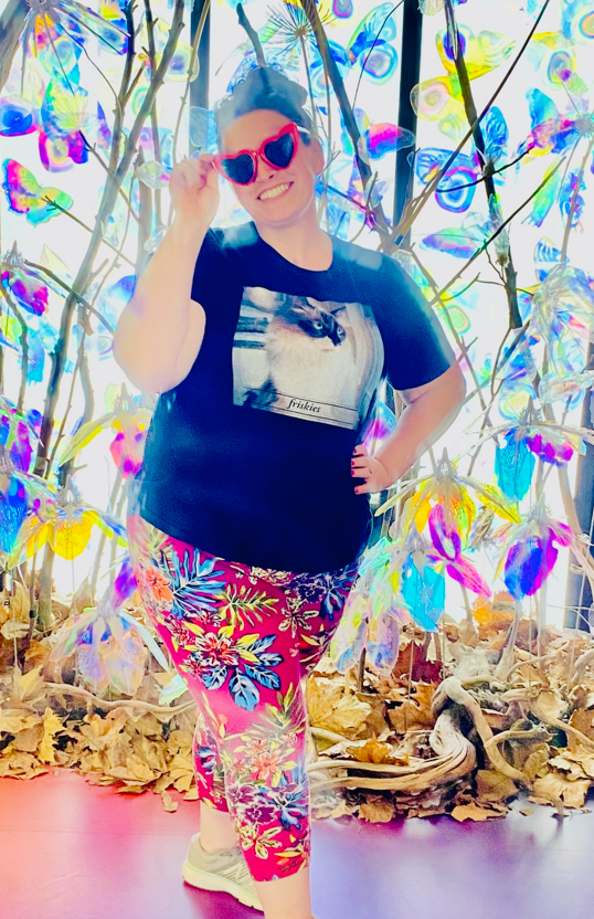 Mrs. Katherine Fairfield Meneses at Iridescent butterfly art installation in Australia, June 2023