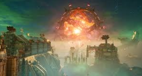 In-game photo of the sci-fi portion of Split Fiction.