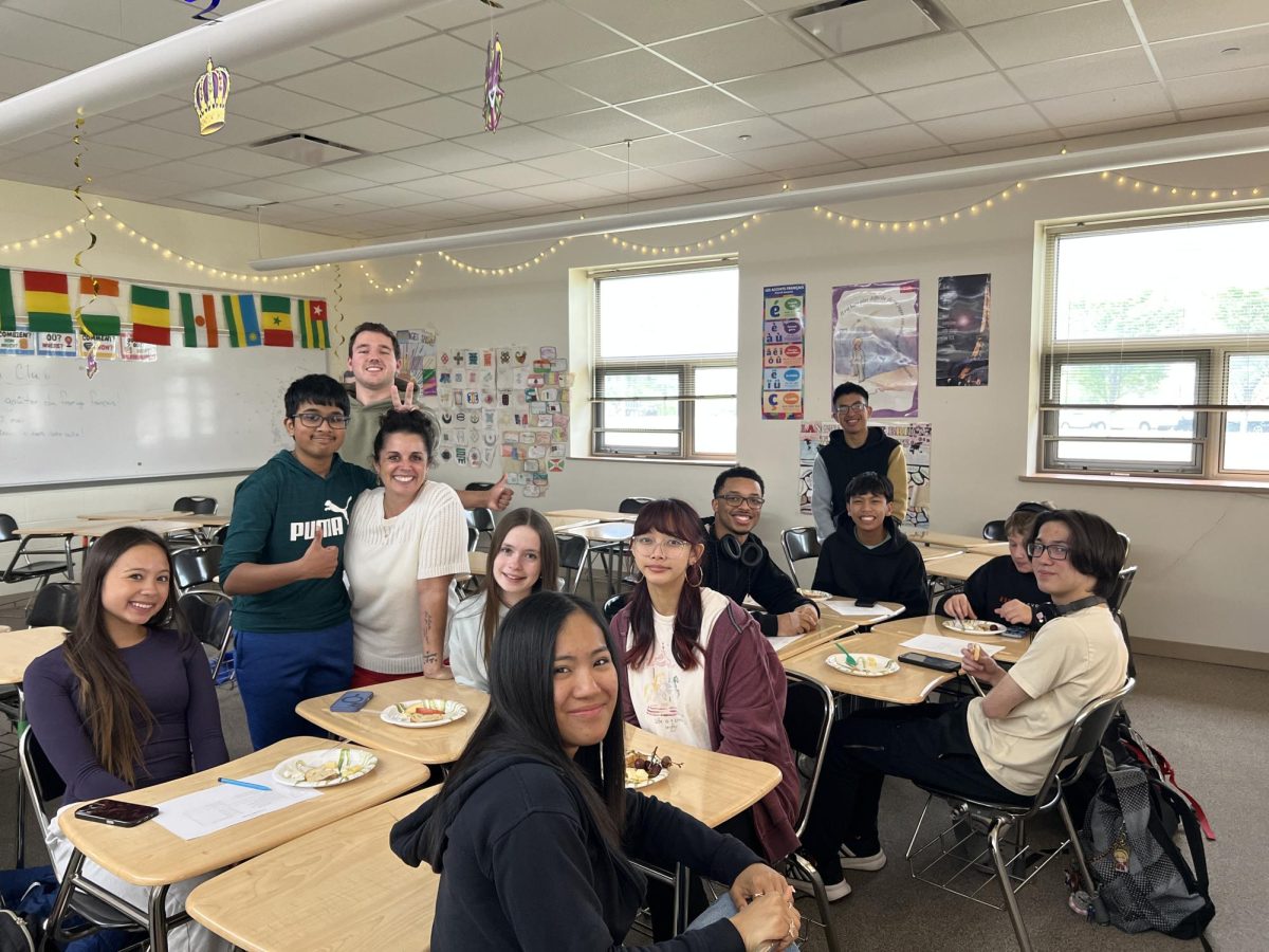 French club members at the final French Club meeting on Tuesday, May 12, 2026.